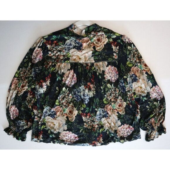 Bl-nk London x Anthropologie Women's Sz XSP Black Motif Stephanie Top - Picture 9 of 11